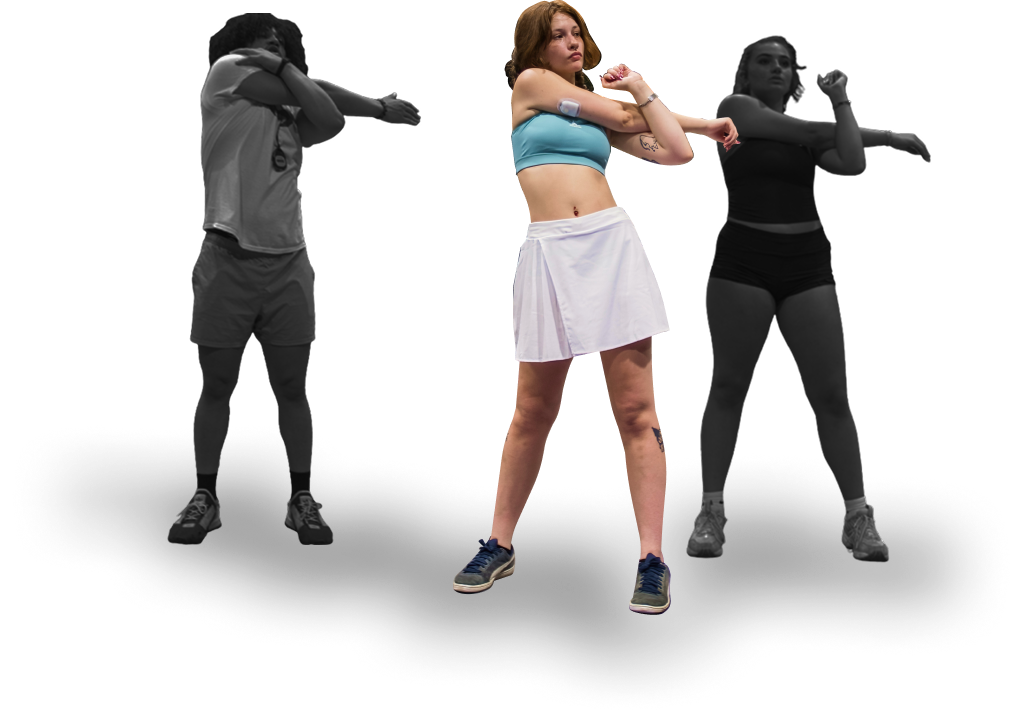 Athlete performing a dynamic warm-up